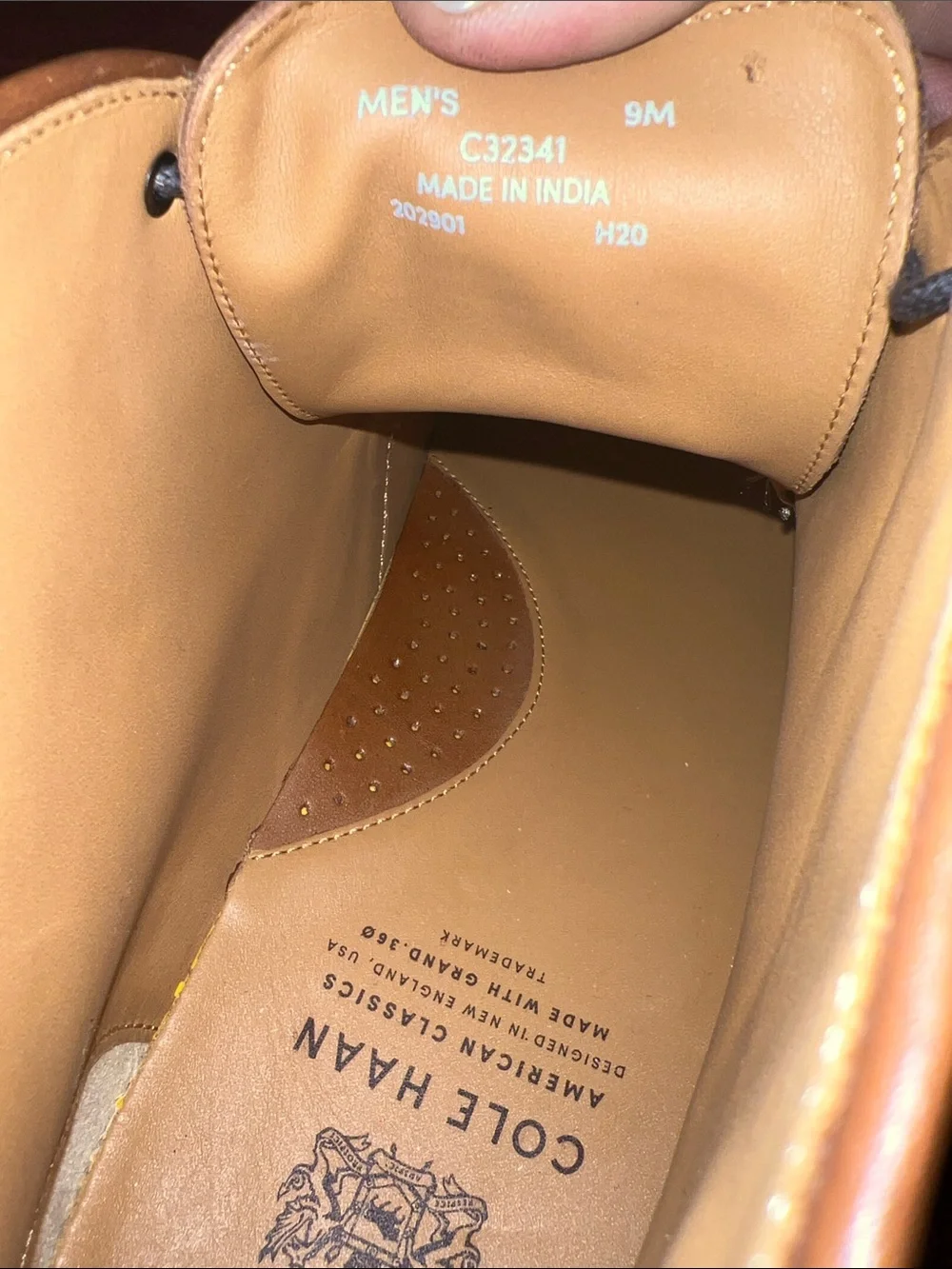 Cole Haan Men's Leather Chukka Boots - Cognac Brown Size 9